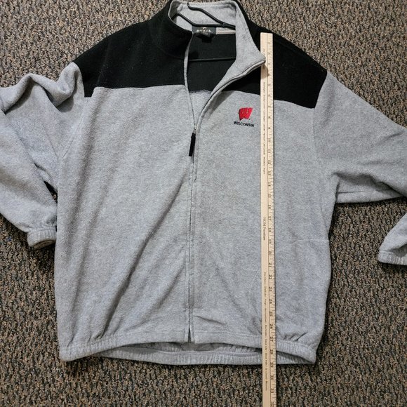 Anitigua University of Wisconsin Badgers UW Red Grey Full-Zip Jacket Size XL - Picture 8 of 11